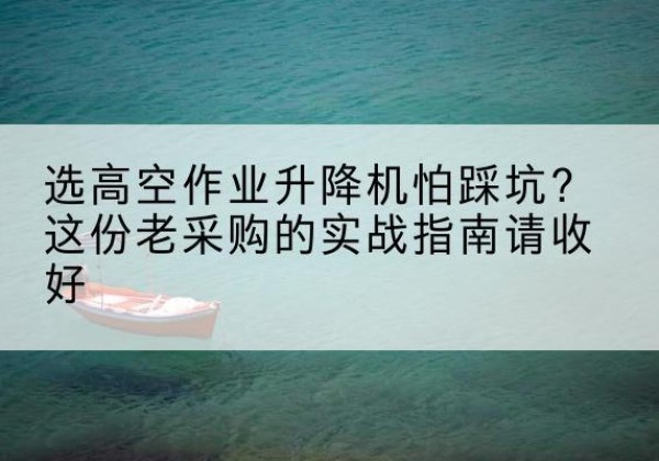 黄浦区高空作业升降机厂家推荐-选高空作业升降机怕踩坑？这份老采购的实战指南请收好